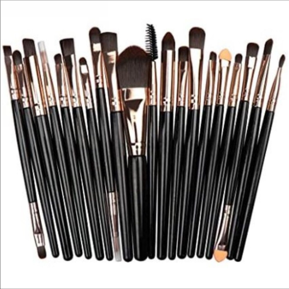 New 20pcs Professional Makeup Brush Set Black